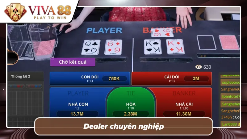 Baccarat Viva88 sở hữu dàn dealer sexy