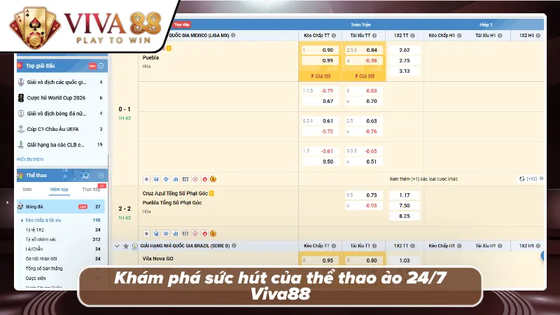 Giao diện mô phỏng trận đấu bóng đá 3D chân thực nét căng. 